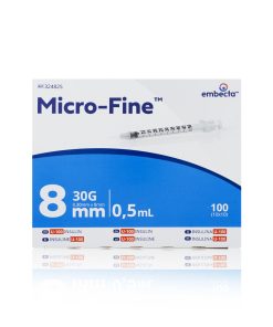 Micro-Fine Insulin Syringe 0.5ml Needle (30G x 8mm)