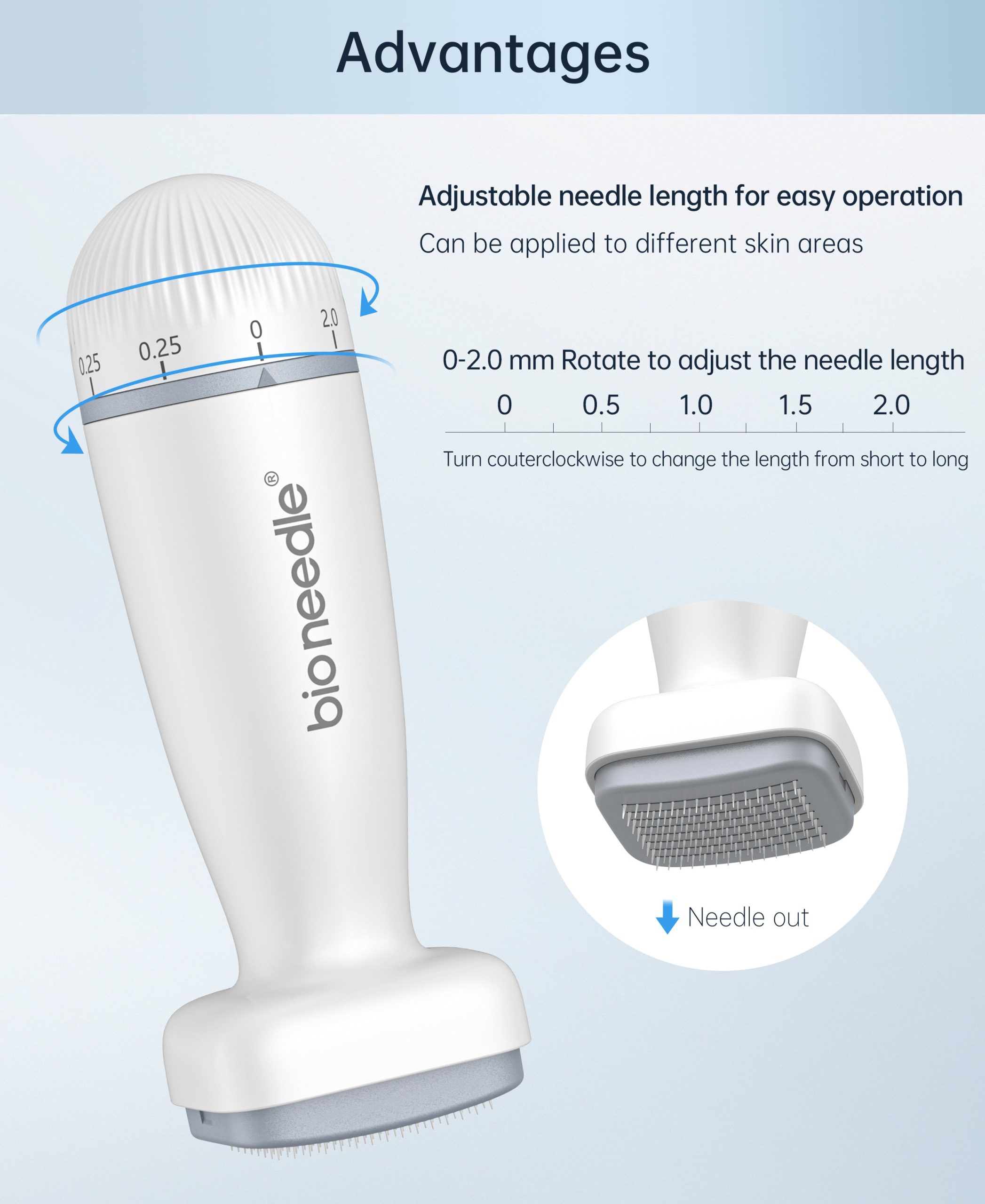 Bio Needle Adjustable Derma Stamp Micro Needling Tool For Hair Growth - Image 15
