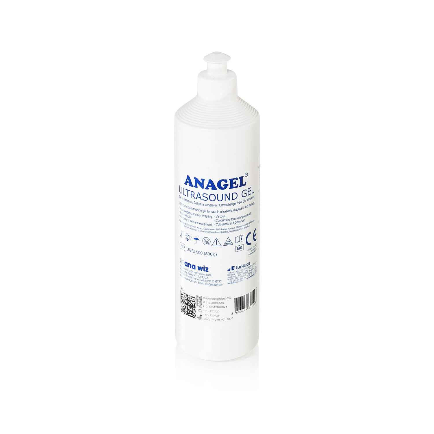 Anagel Ultrasound Gel (500ml) - Image 2