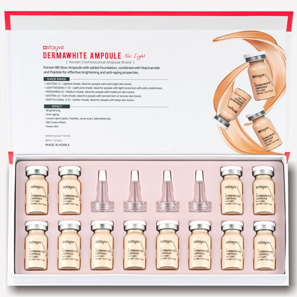 Stayve BB Glow Dermawhite Ampoule - No 1 Light (8ml x 12 vials) - Image 3