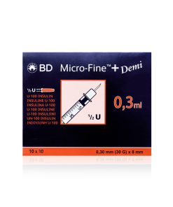 BD Insulin Syringe 0.3ml Needle (30G x 8mm)