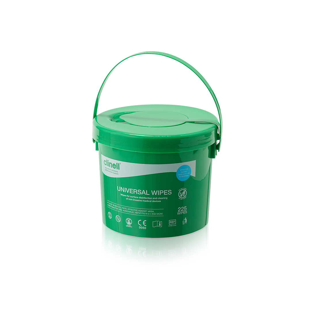 Clinell Universal Anti-bacterial Sanitising Wipes (225 bucket)