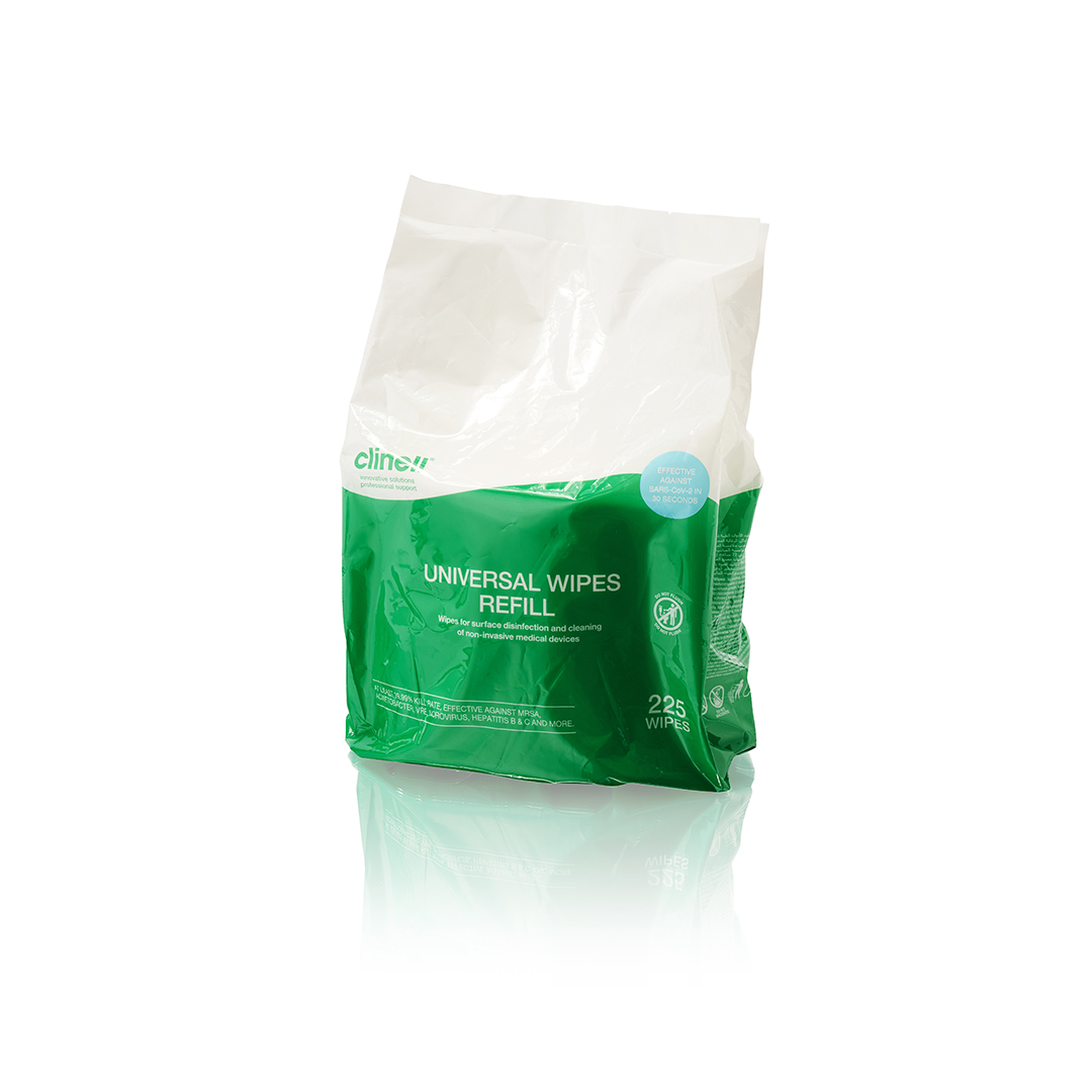 Clinell Universal Anti-bacterial Refill Wipes (x 225)