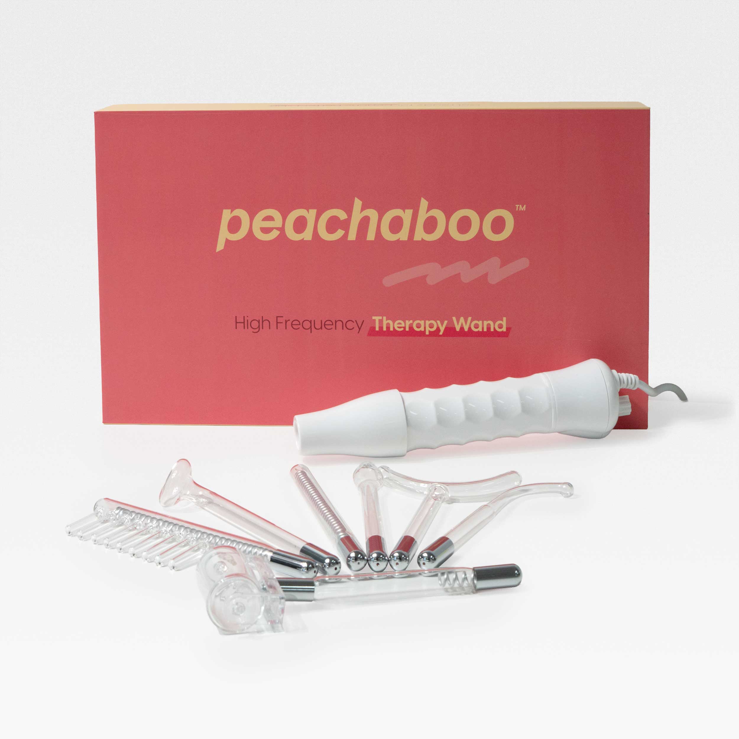 Peachaboo High-Frequency Therapy Wand for Acne (7 types of probes)