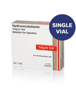 Hydroxocobalamin Solution For Injection 1mg/1ml (Single Vial)