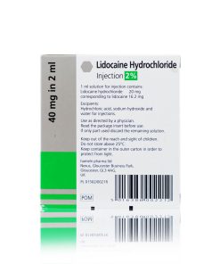 Alternative view of Lidocaine Hydrochloride Injection 2% 40mg in 2ml Ampoules