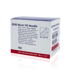 BD Blunt Fill Safety Draw-up Needle 18 G Red (Box of 100)