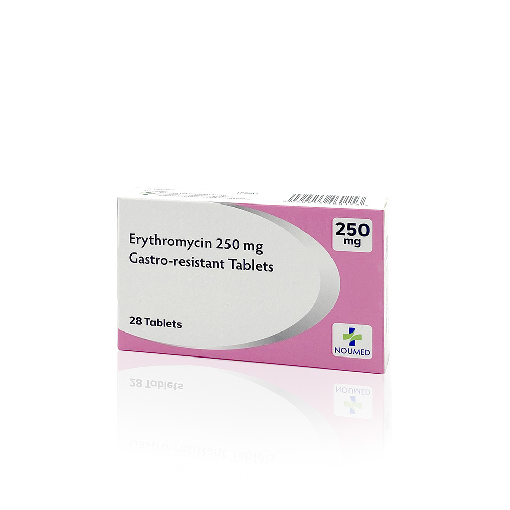 Erythromycin Gastro-resistant Tablets 250mg (28 pack)