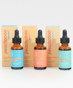 Peachaboo Serum Pack of Three - Vitamin C, Hyaluronic Acid & Peptide Complex