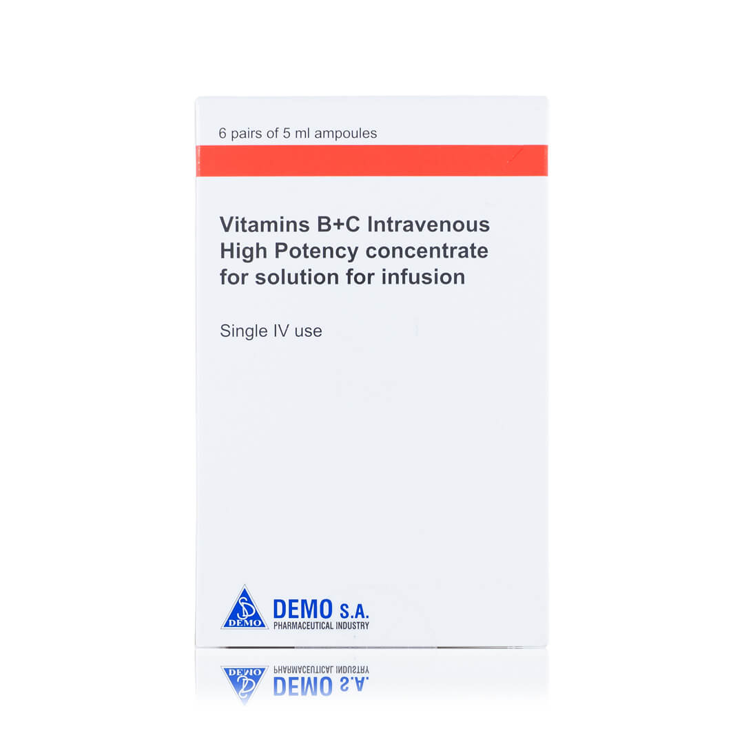 Vitamins B + C IV High Potency Conc Sol For Inf 5ml 6×2 (Exp.31/01/2027)